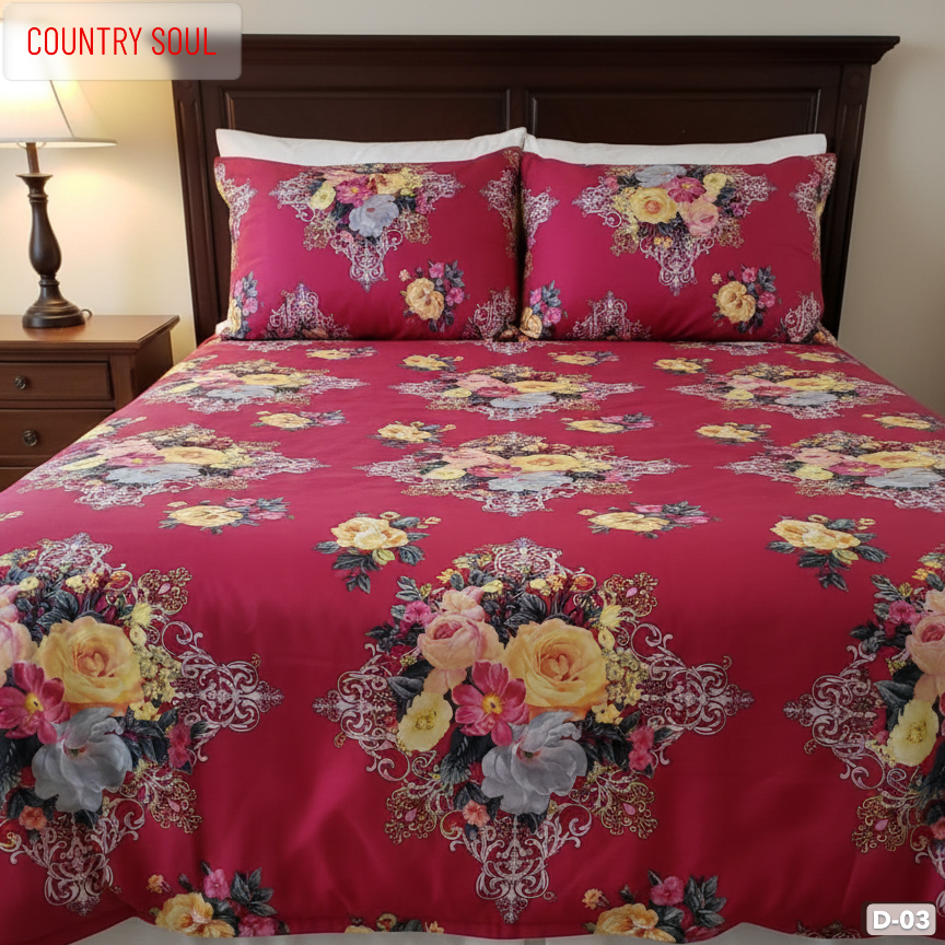 KING SIZE COMFORTER SET (6 PCS SET) D-03