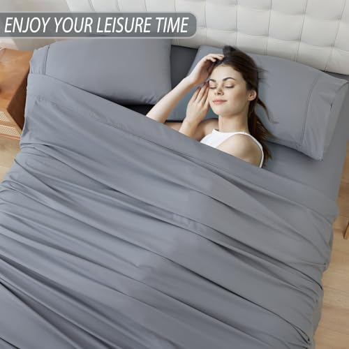 SOLID COLOR King Size Bedsheet with 2 Pillow Cover, 100% Cotton, Ultra Soft (8.5 Feet By 7.5 Feet)