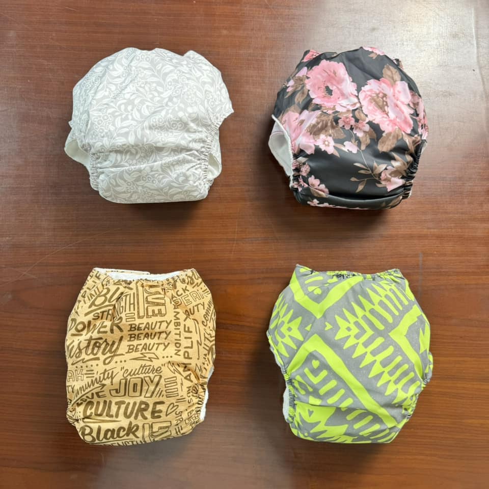 5 Pcs Reusable Multicolor Assorted Baby Diaper