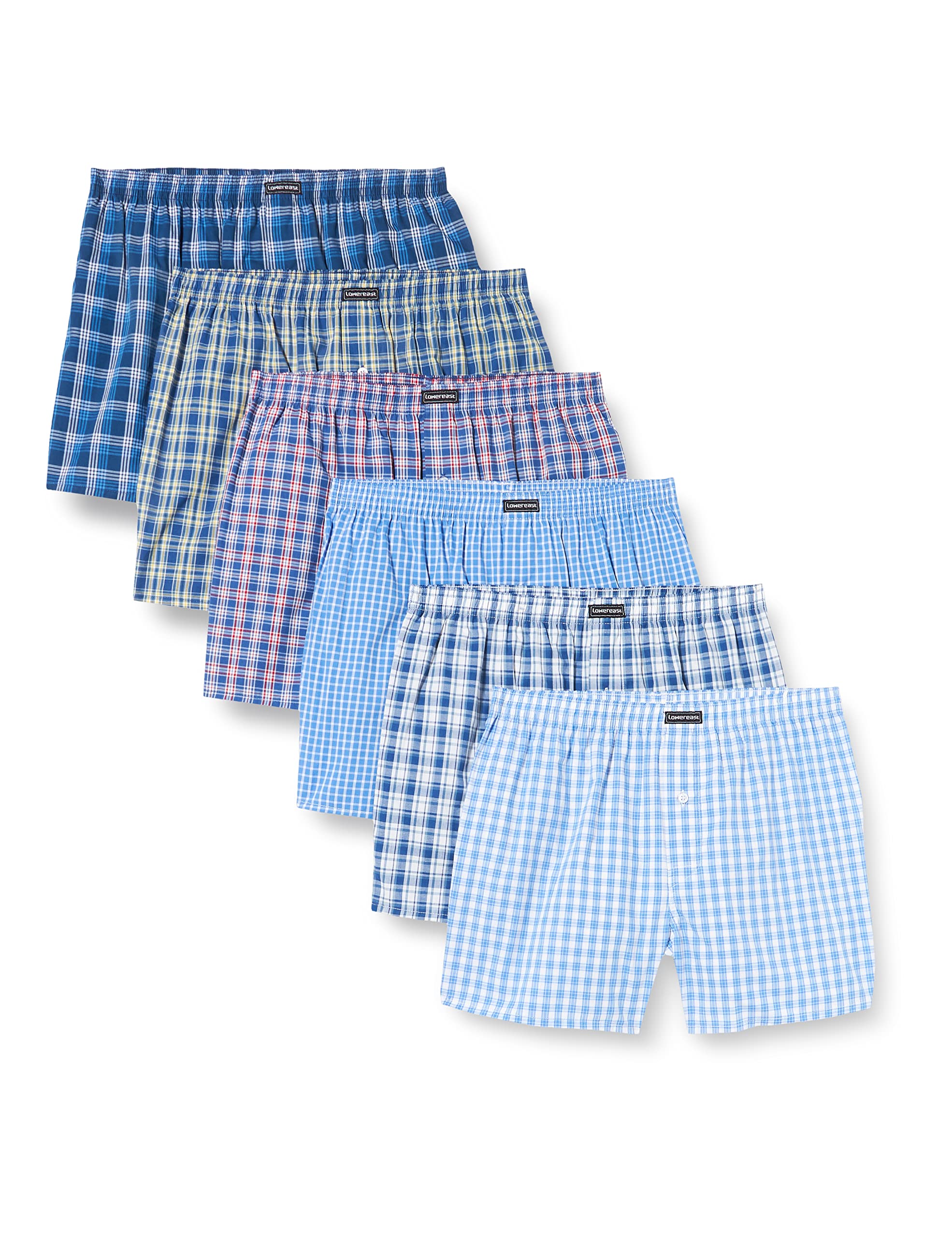 Men's Boxer Shorts 3 & 6 pack casual woven boxer shorts; Mainly checked; loose fit American style; Sizes S-4XL