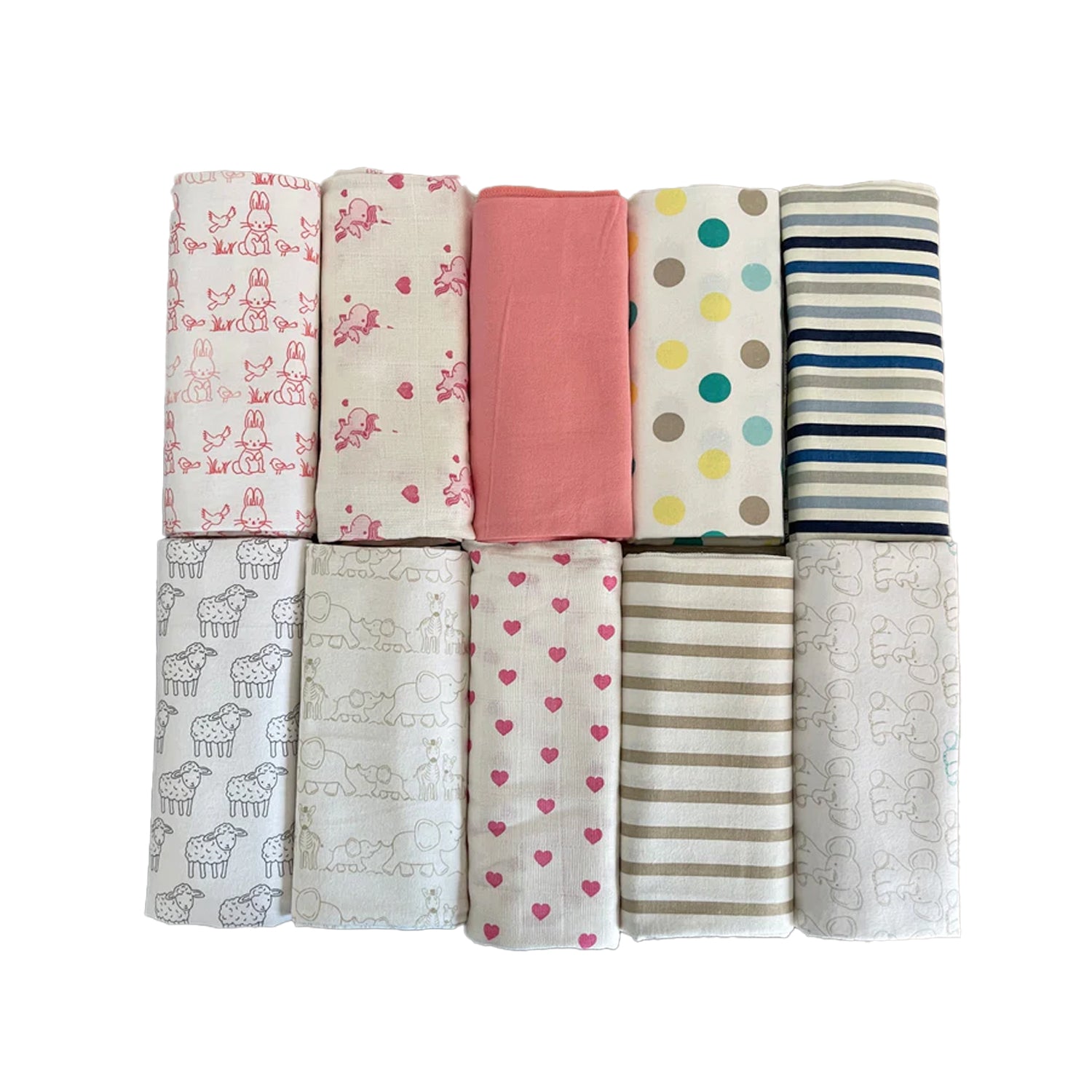 5 PCS ASSORTED & PREMIUM BABY KATHA/Baby Swaddle
