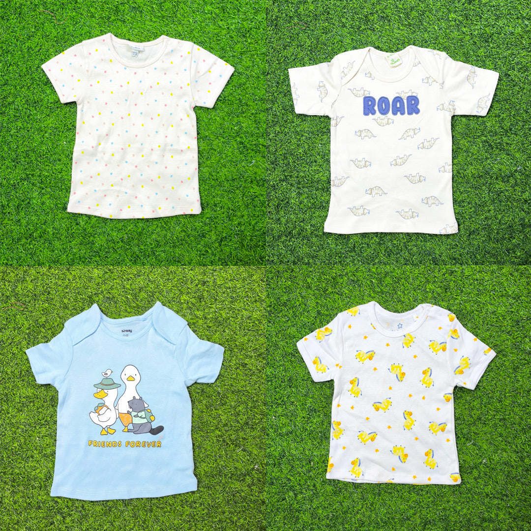 5 Pcs Export Quality Baby T-Shirt Combo