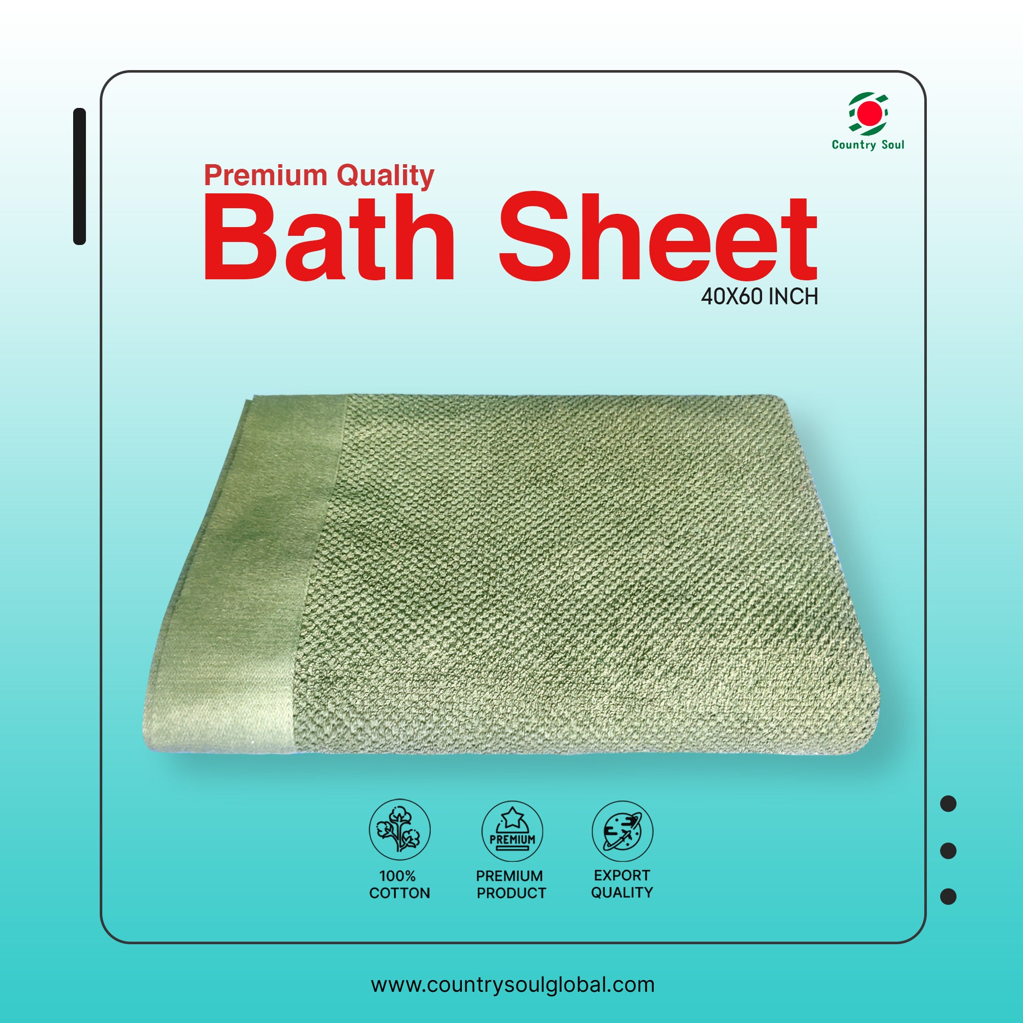Premium Quality Cotton Made Bath Sheet