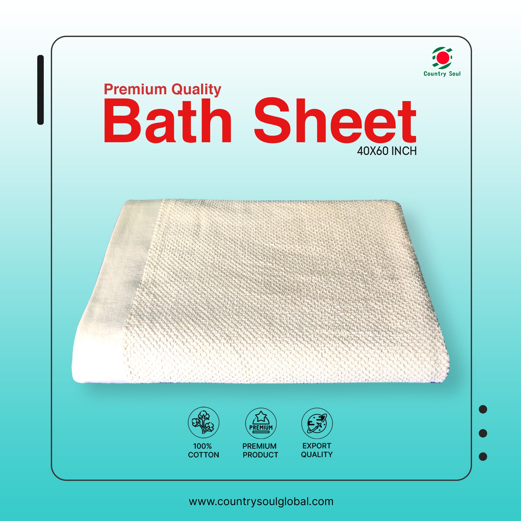 Premium Quality Cotton Made Bath Sheet
