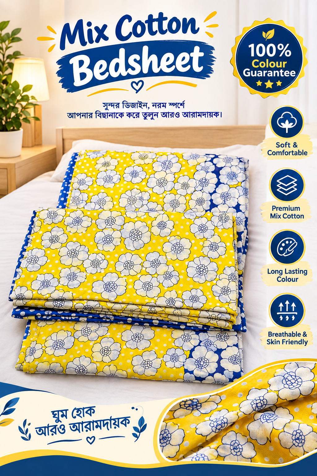 Mix Cotton Bedsheet