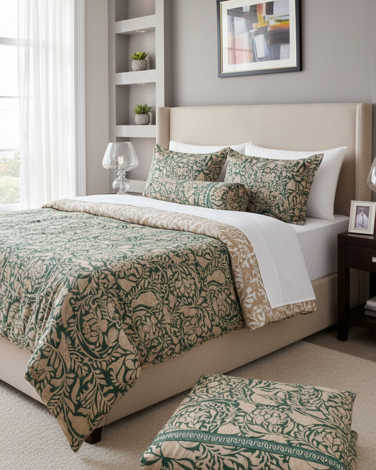 KING SIZE COMFORTER SET (6 PCS SET) D-12