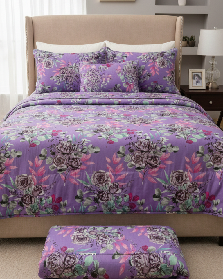 KING SIZE COMFORTER SET (5 PCS SET)D-14
