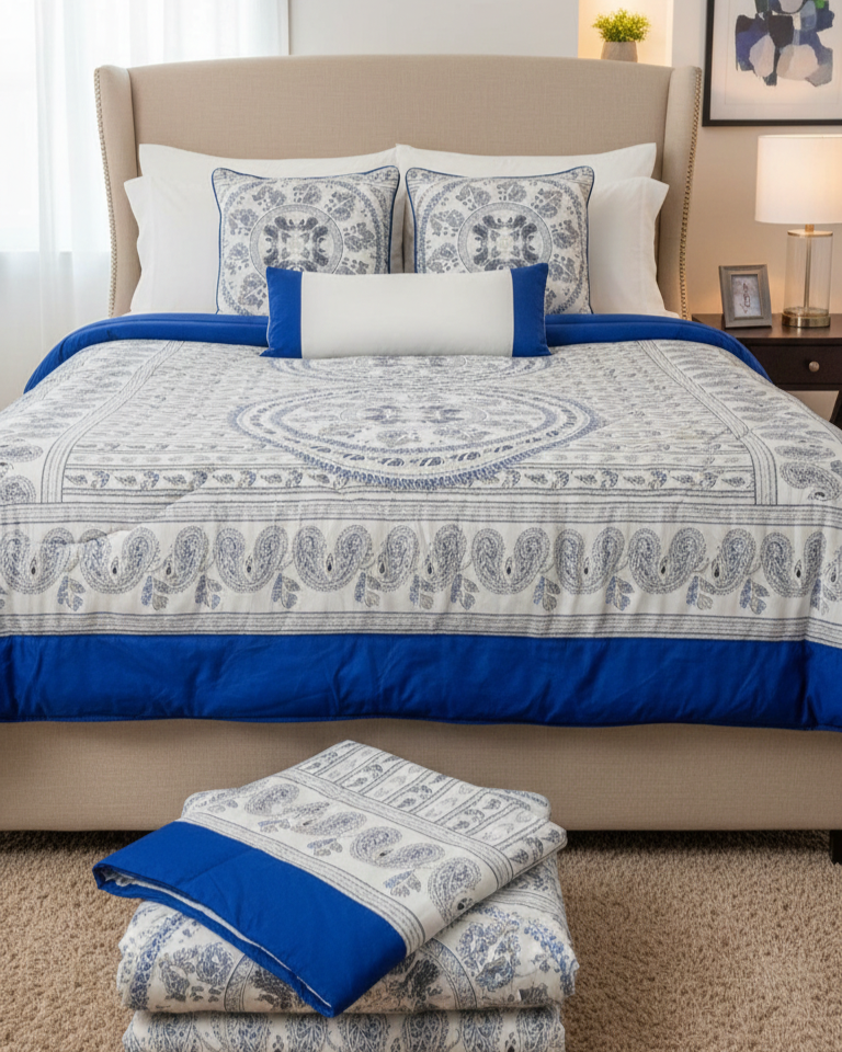 KING SIZE COMFORTER SET (6 PCS SET) D-18