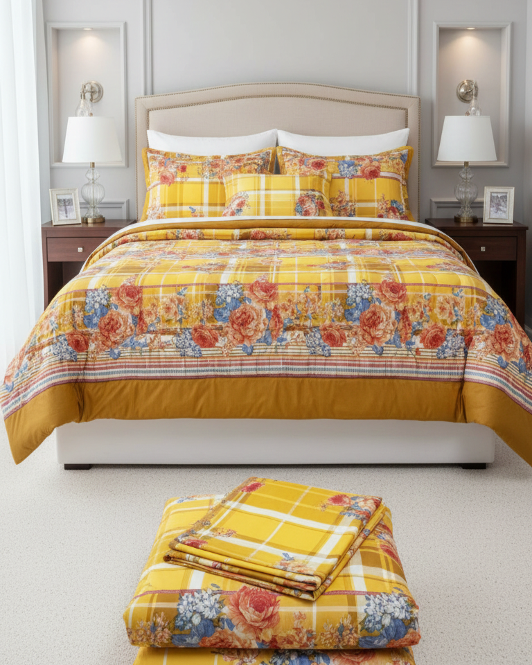 KING SIZE COMFORTER SET (5 PCS SET)D-19