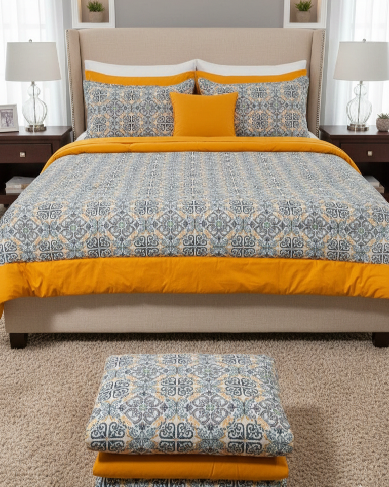 KING SIZE COMFORTER SET (6 PCS SET) D-23