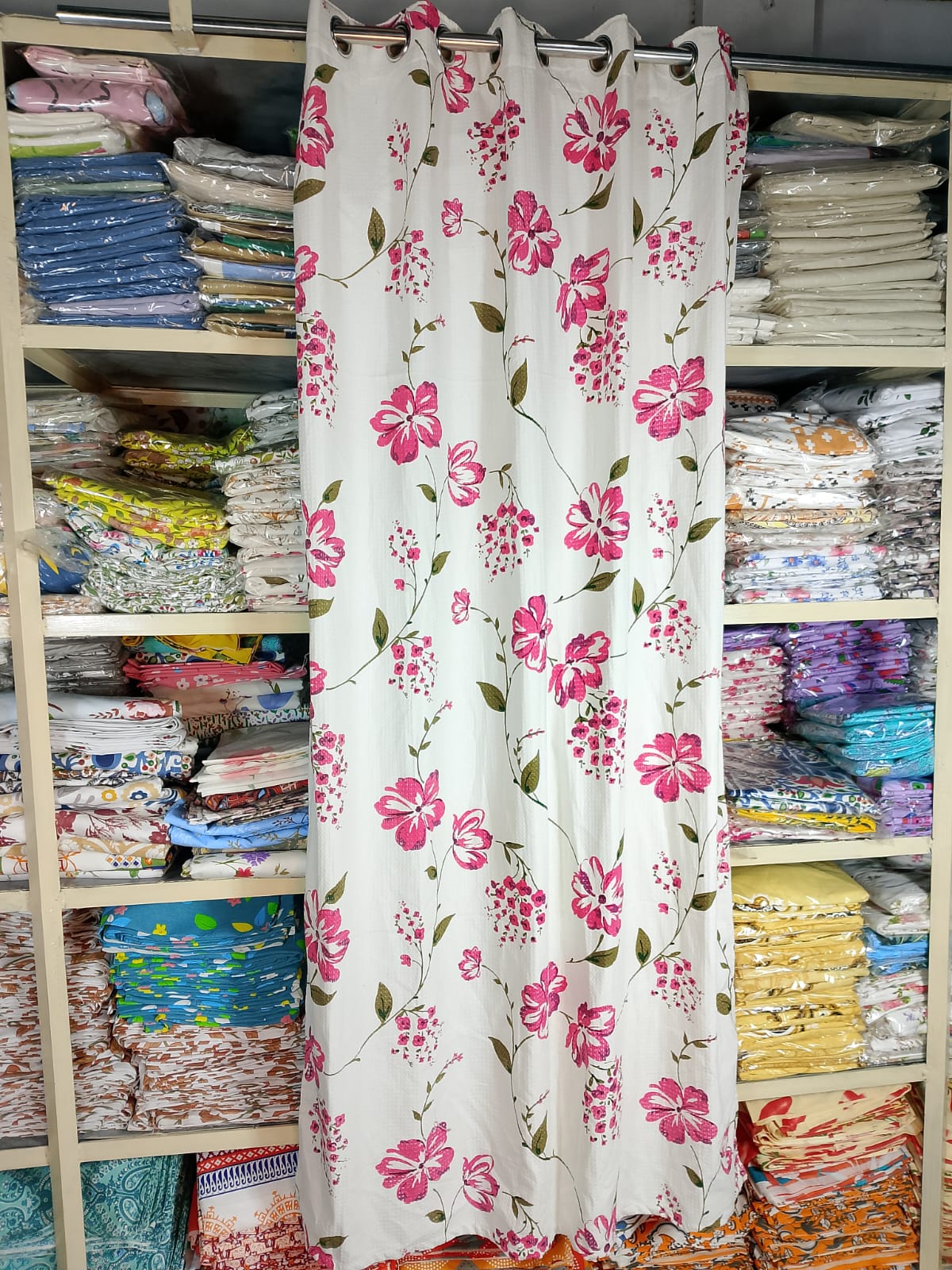 Decorative Waffle Printed Curtain - DC 117