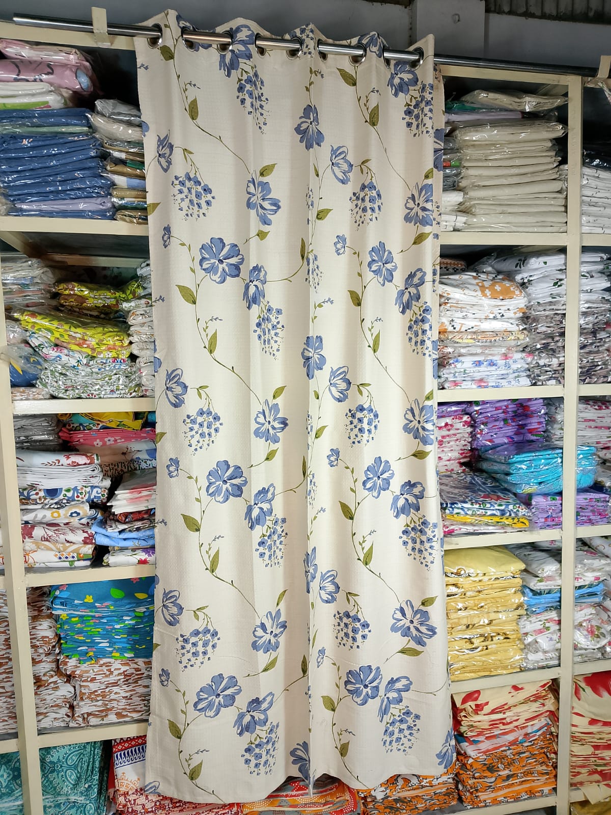 Decorative Waffle Printed Curtain - DC 128