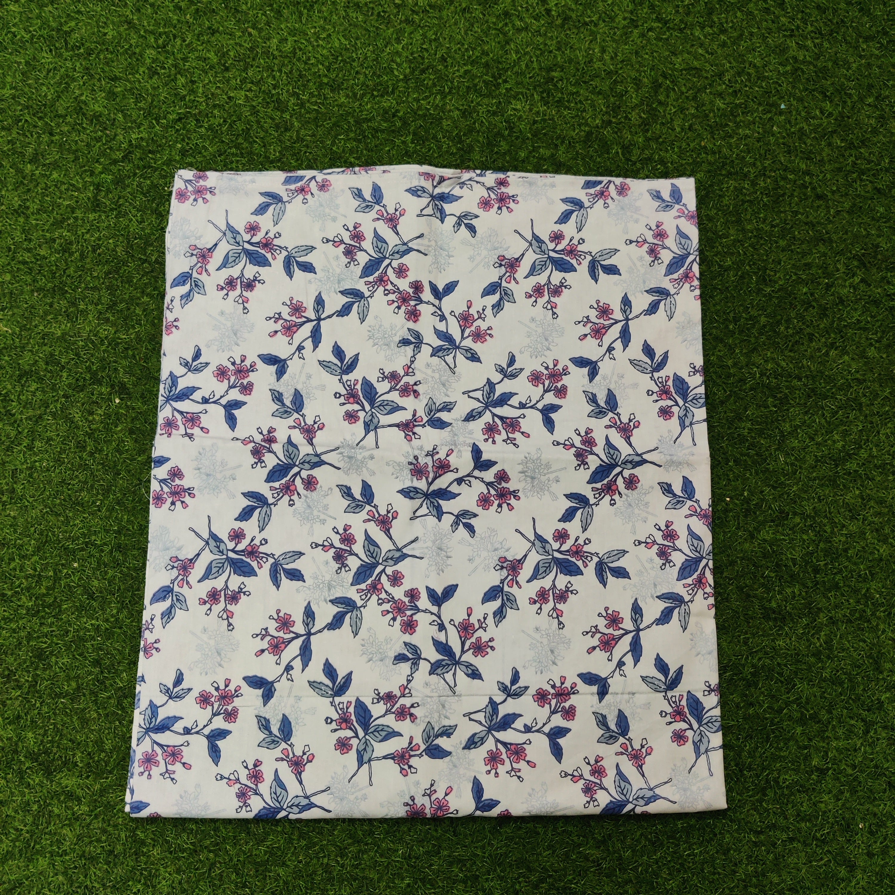 Twill Cotton Fabric King size bed Sheet With Two Pillow Cover-17