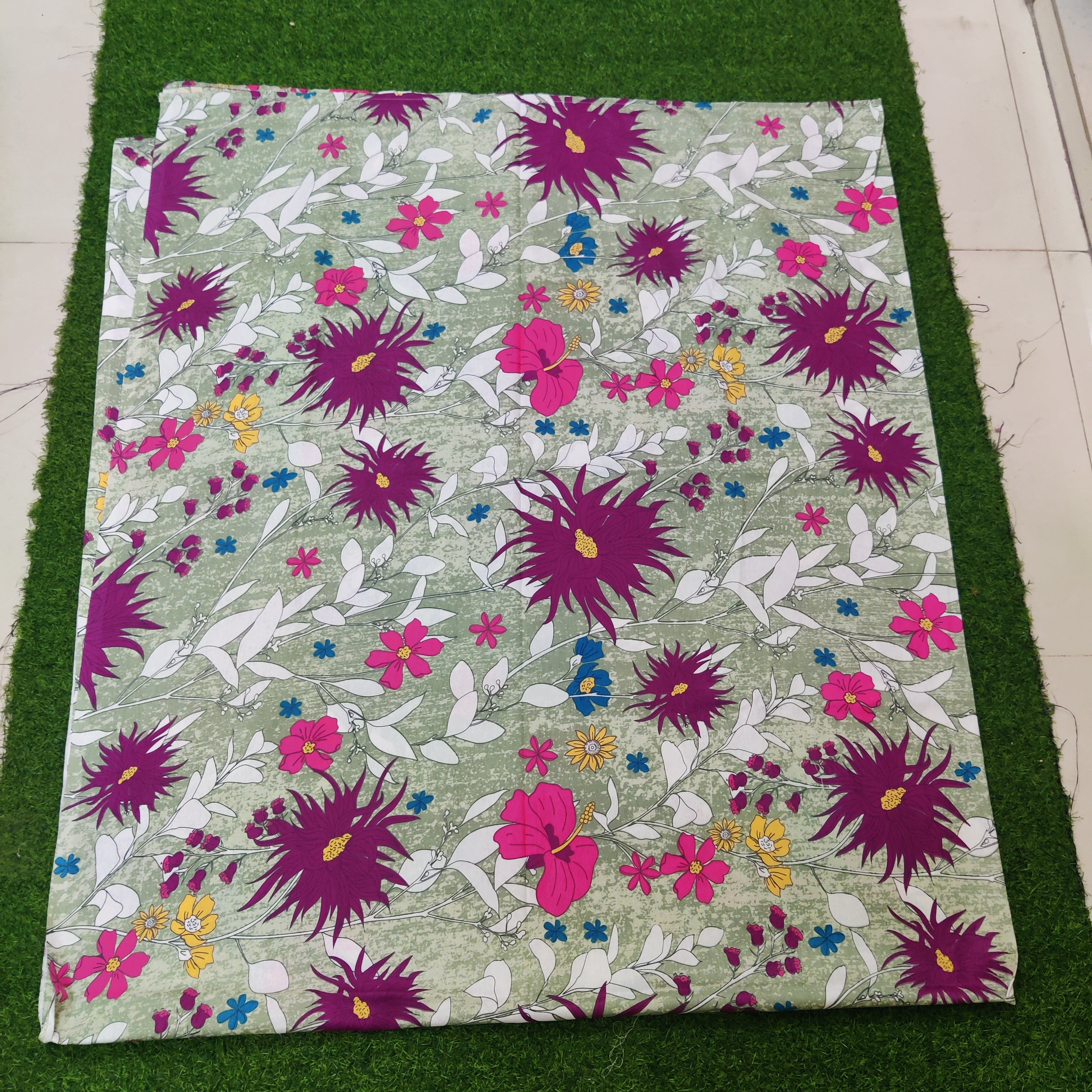 Premium Regular Bedsheet ( Super King Size) with two pillw cover -13