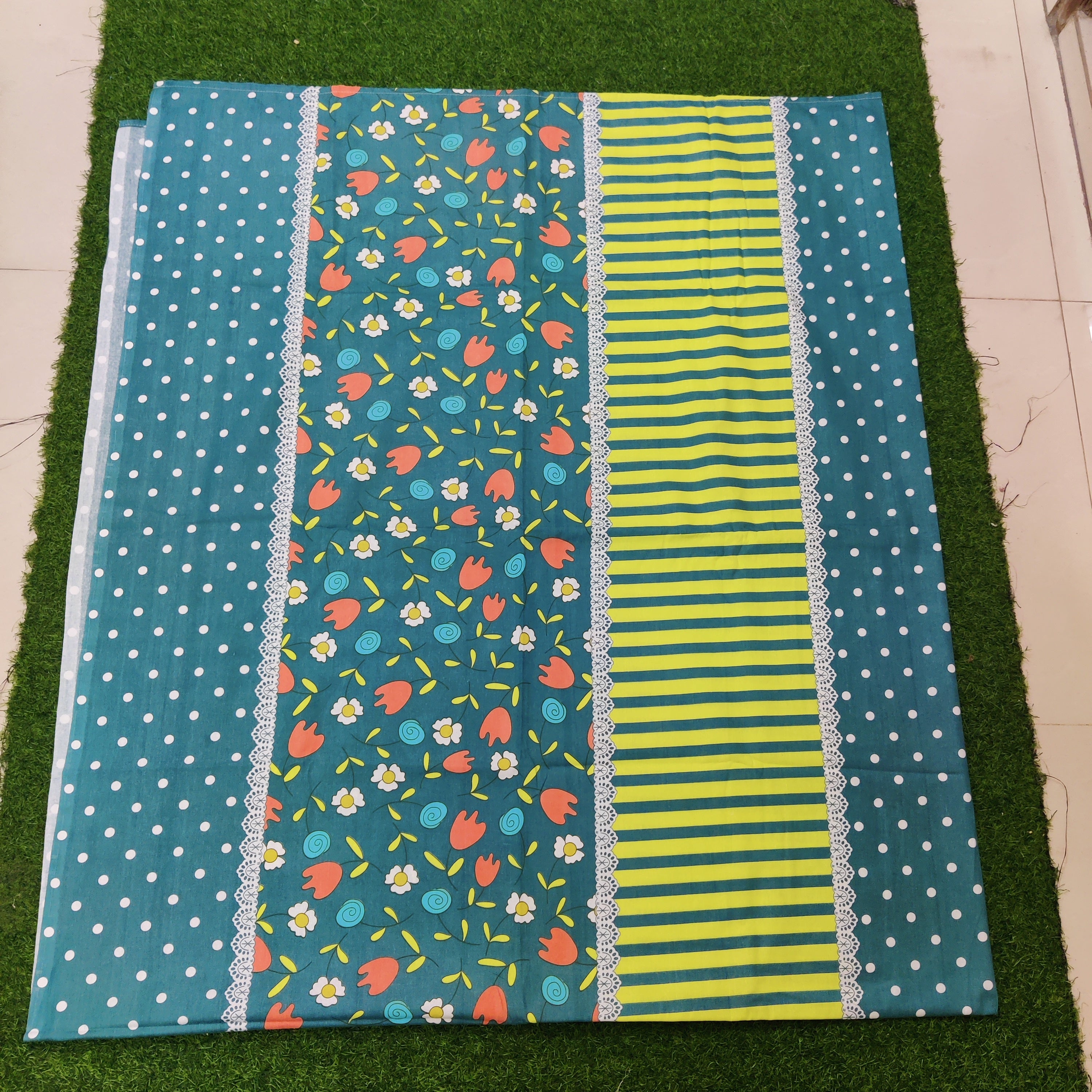 Premium Regular Bedsheet ( Super King Size) with two pillw cover -14