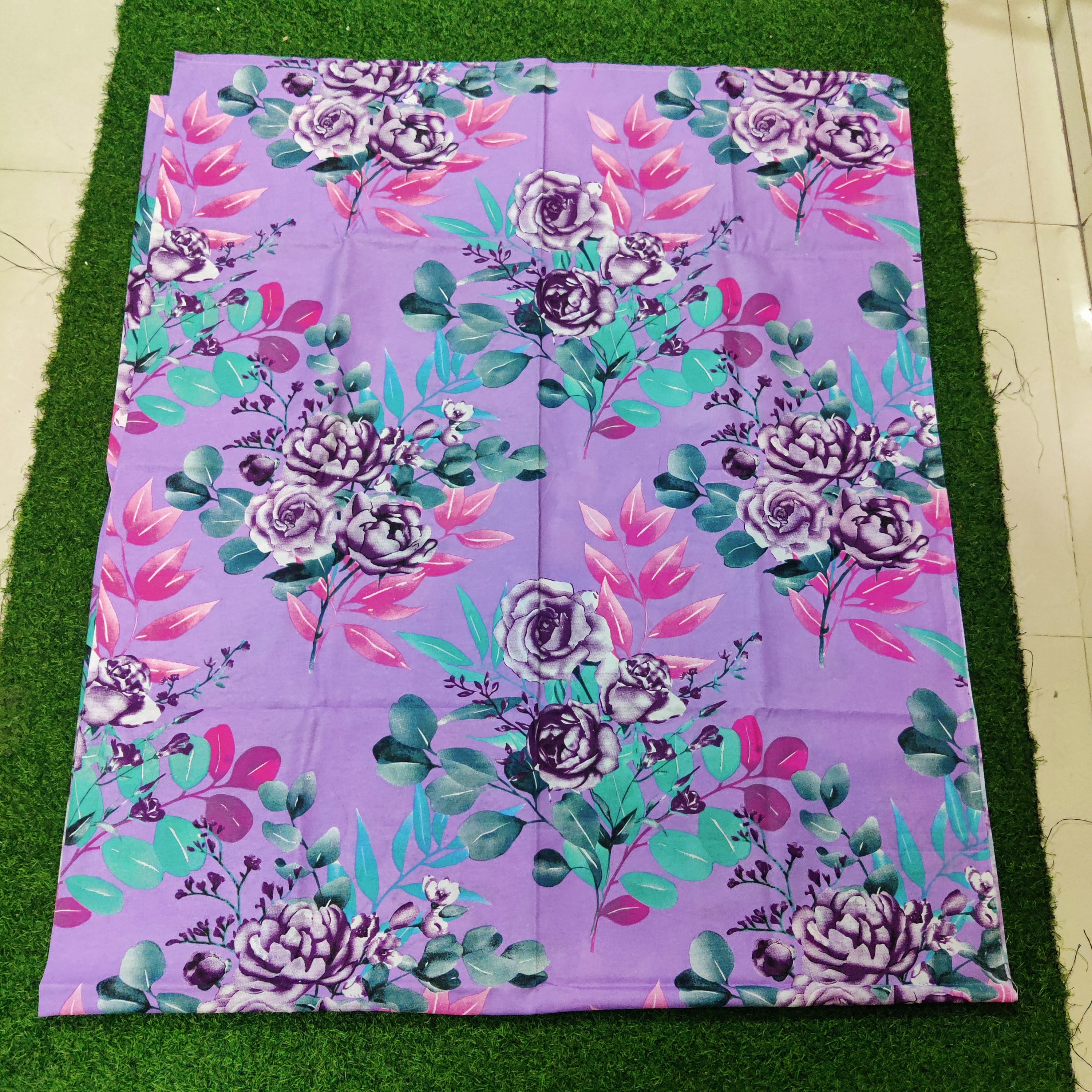 Premium Regular Bedsheet ( Super King Size) with two pillw cover -27