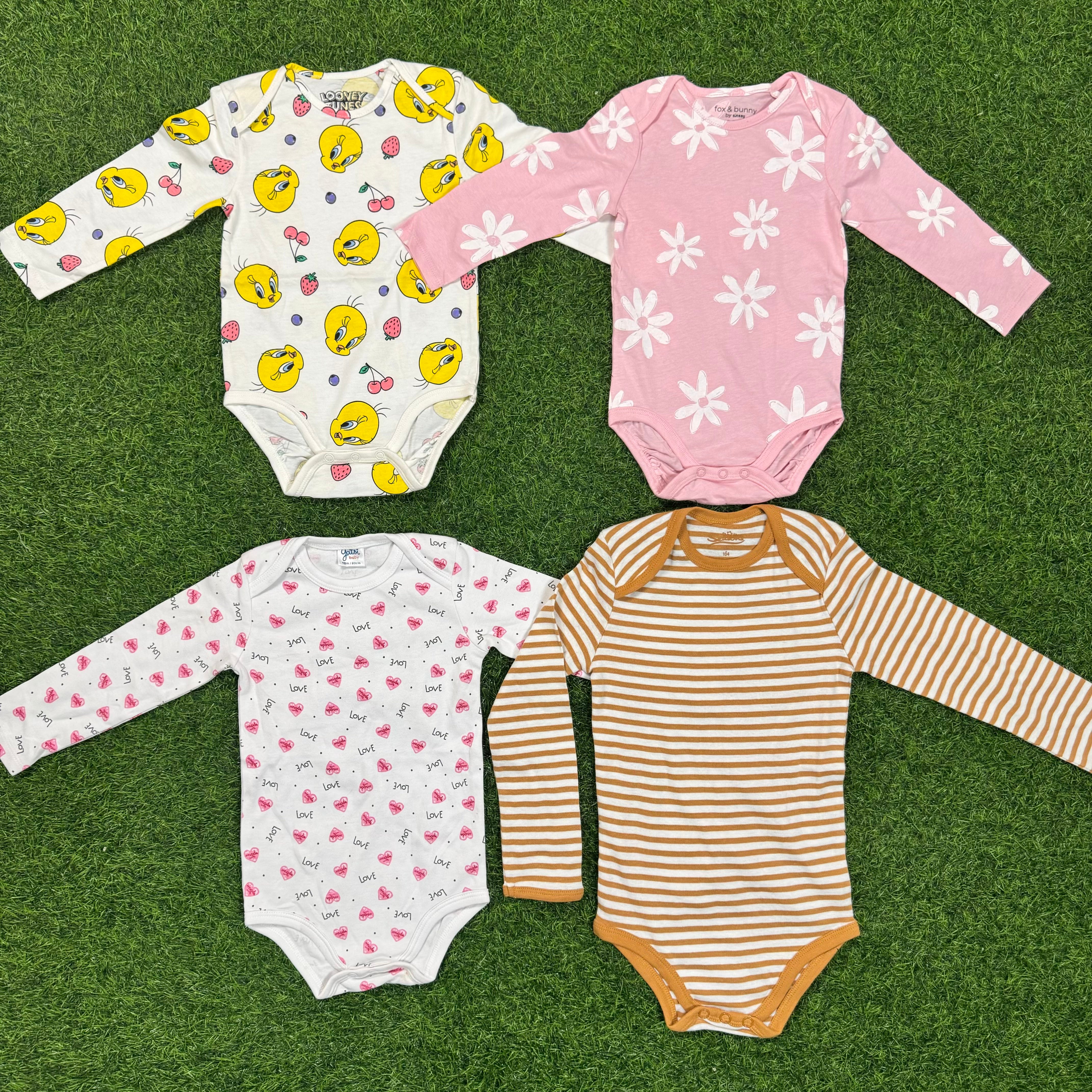 đŧ15 Pcs Baby Combođ(5 Pcs Full Sleeve Baby Keeper+5 Pcs Troujar) 5 Pcs Baby Cap Free