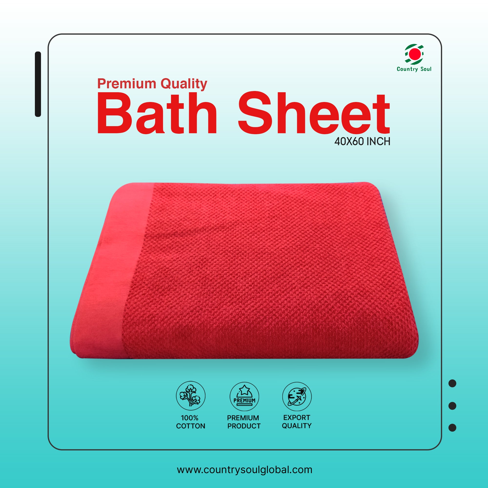 Premium Quality Cotton Made Bath Sheet