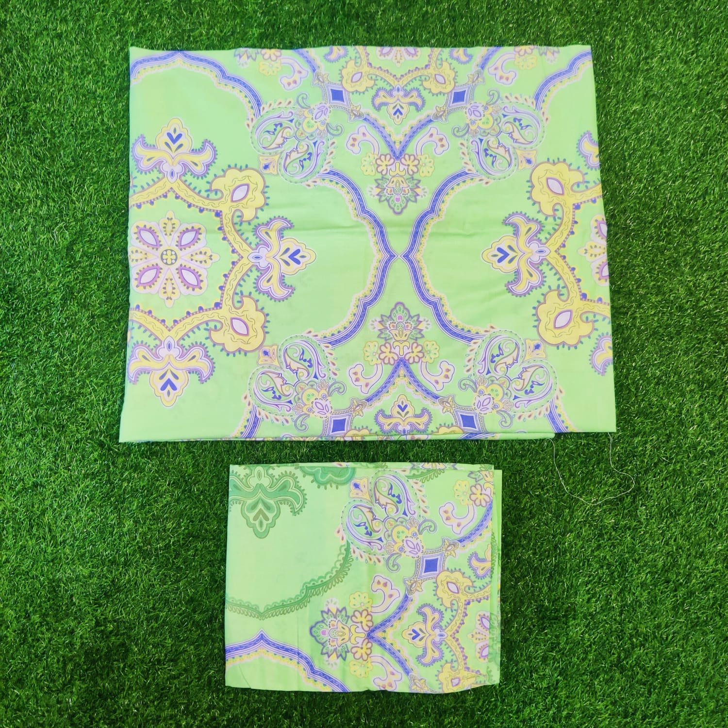 King Size Twill Fabric Bed Sheet with Two Pillow Cover