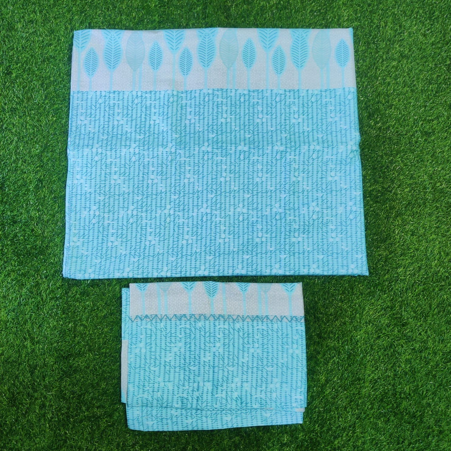 King Size Twill Fabric Bed Sheet with Two Pillow Cover