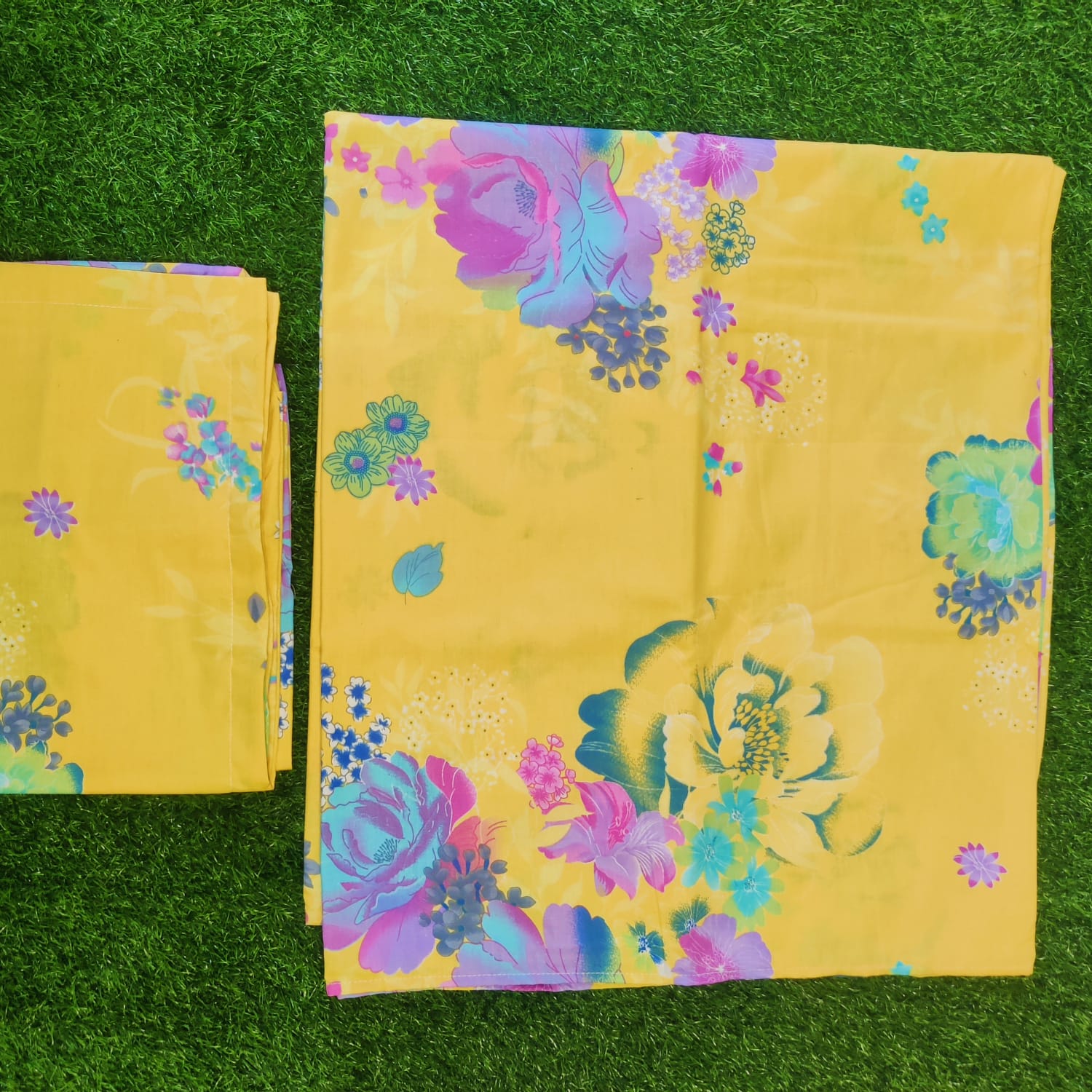 King Size Premium Twill Fabric Bed Sheet with Two Pillow Cover