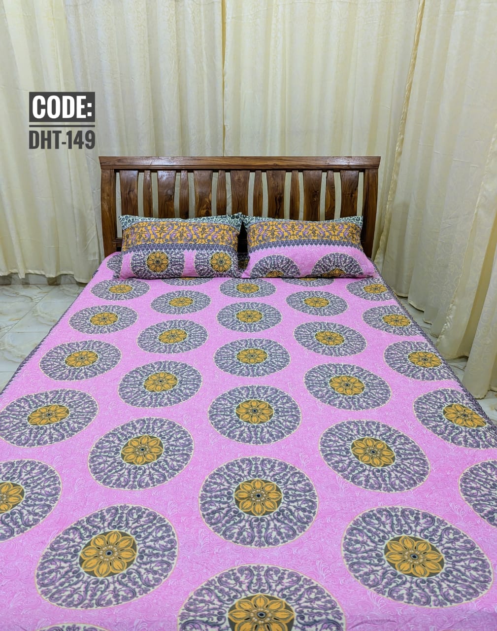 King Size Twill BedSheet with Two Pillow Cover