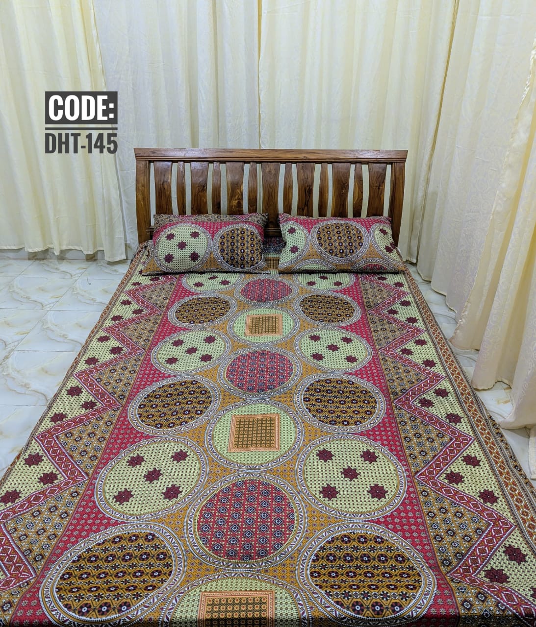 King Size Twill BedSheet with Two Pillow Cover