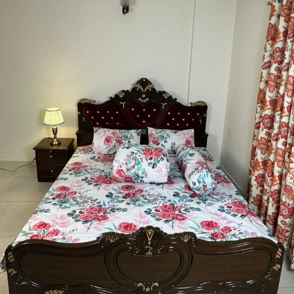 King Size Bed Sheet with Two Pillow Cover-BS-1