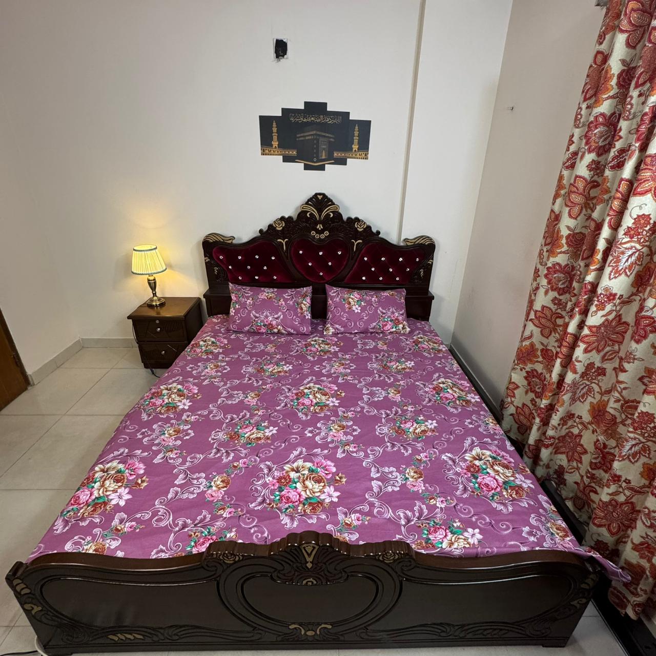 King Size Bed Sheet with Two Pillow Cover-BS-39