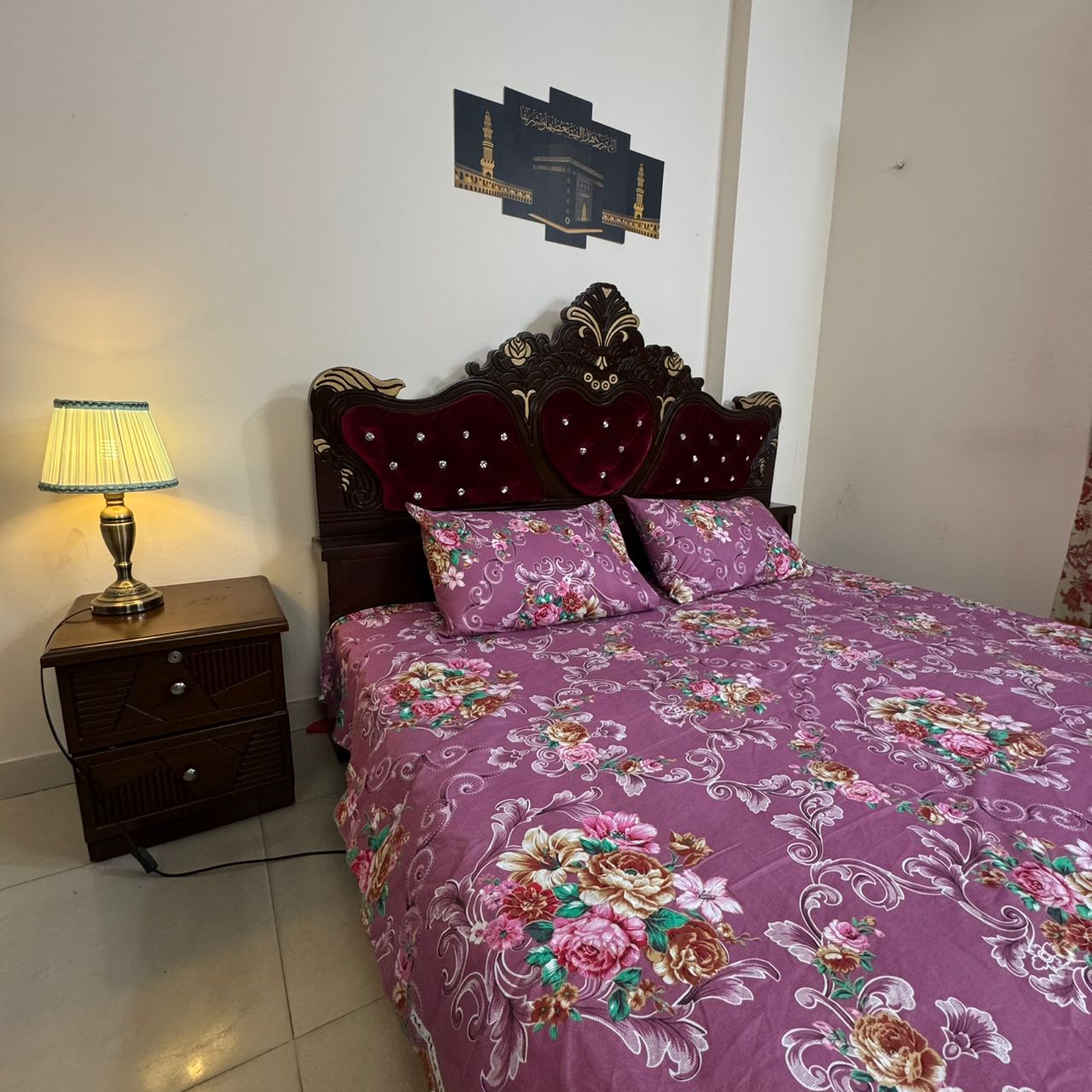 King Size Bed Sheet with Two Pillow Cover-BS-39