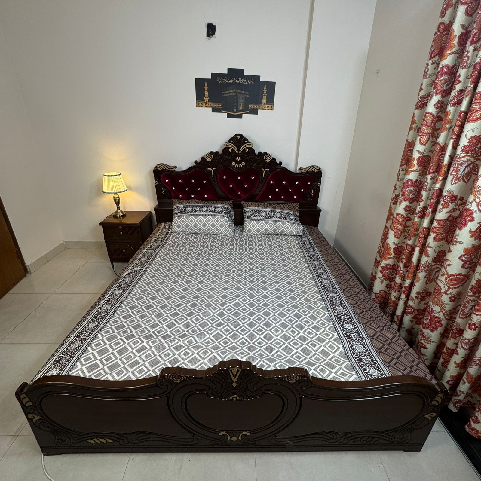 King Size Bed Sheet with Two Pillow Cover-BS-12