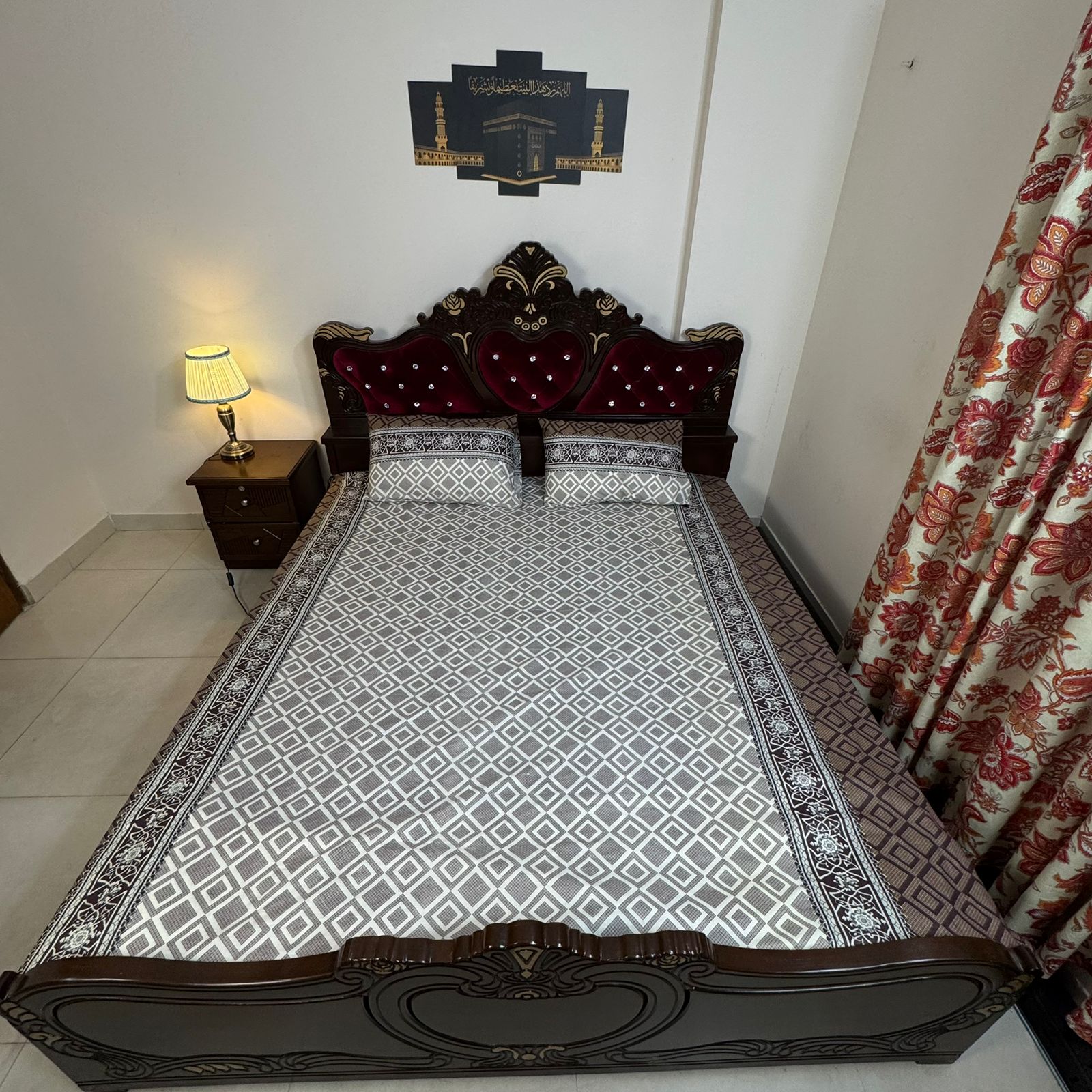 King Size Bed Sheet with Two Pillow Cover-BS-12