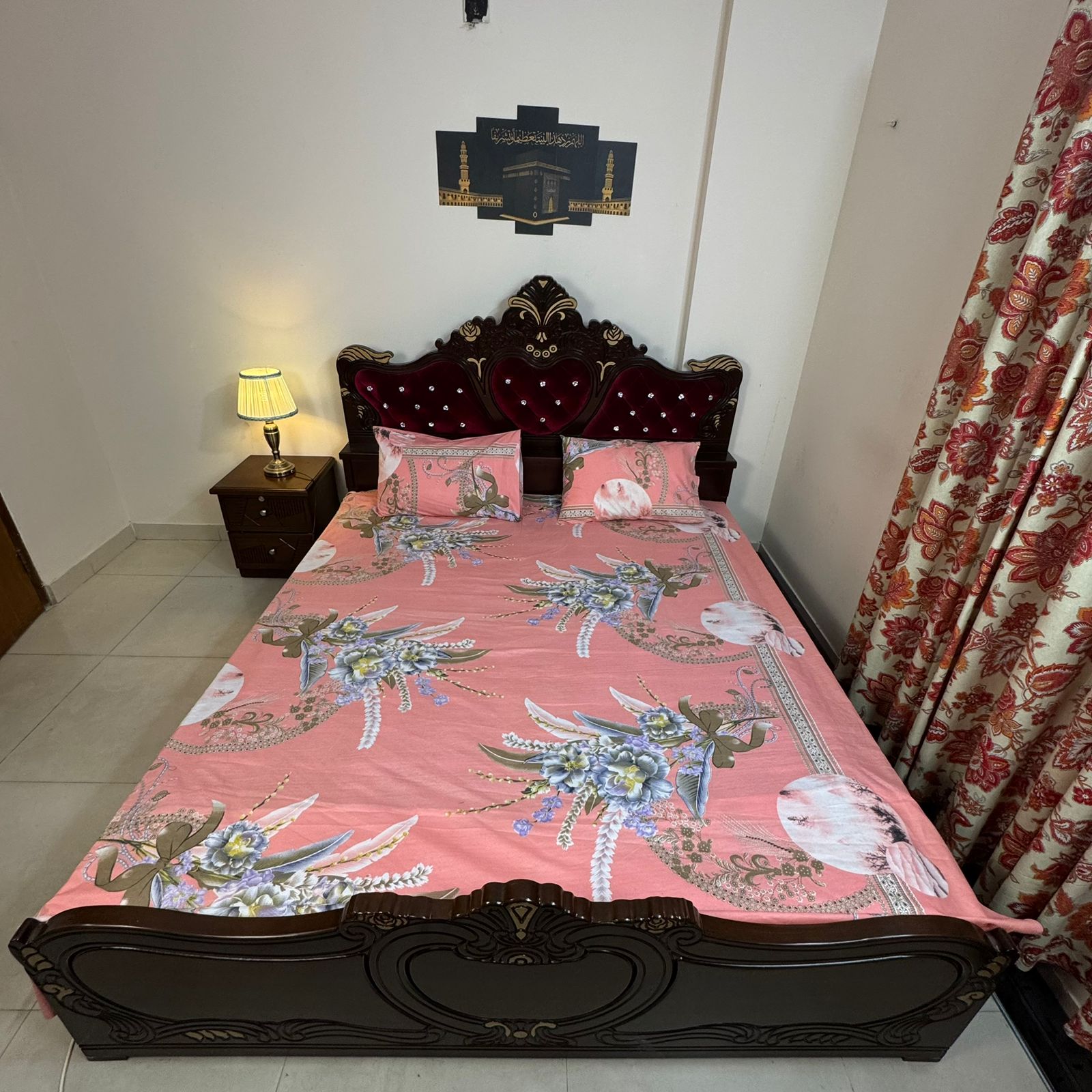 King Size Bed Sheet with Two Pillow Cover-BS-38