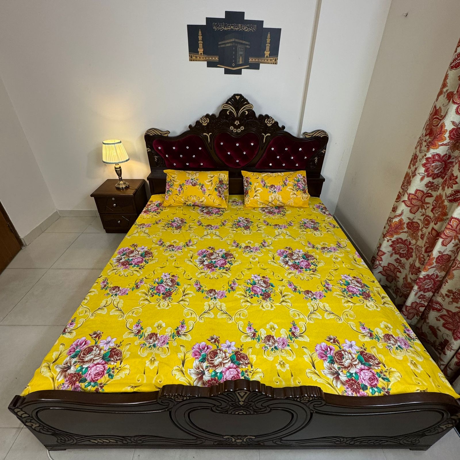 King Size Bed Sheet with Two Pillow Cover-BS-21