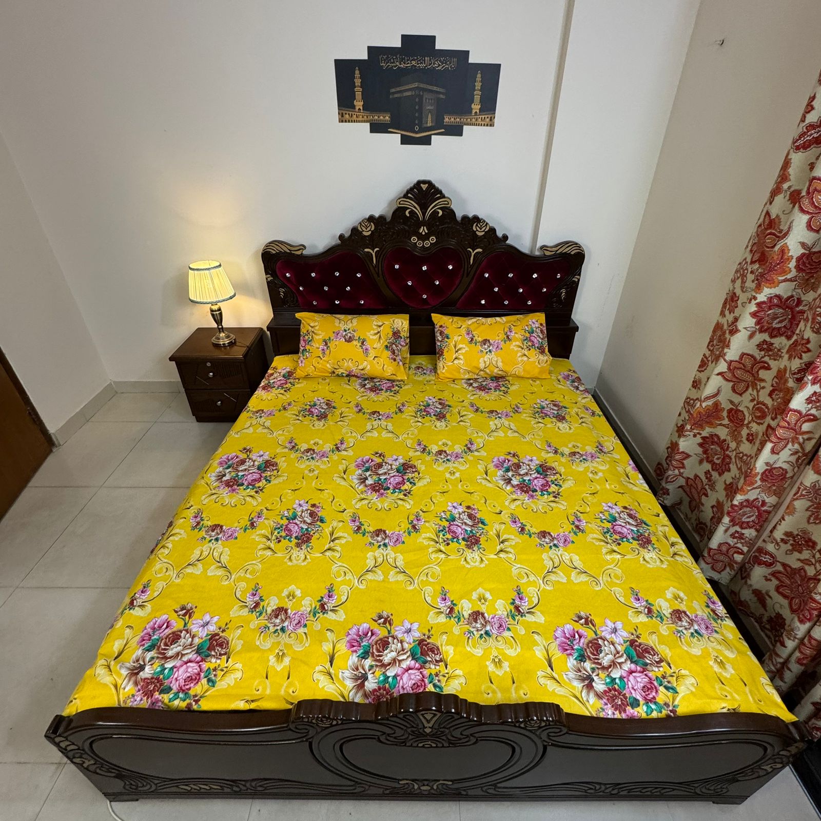 King Size Bed Sheet with Two Pillow Cover-BS-21