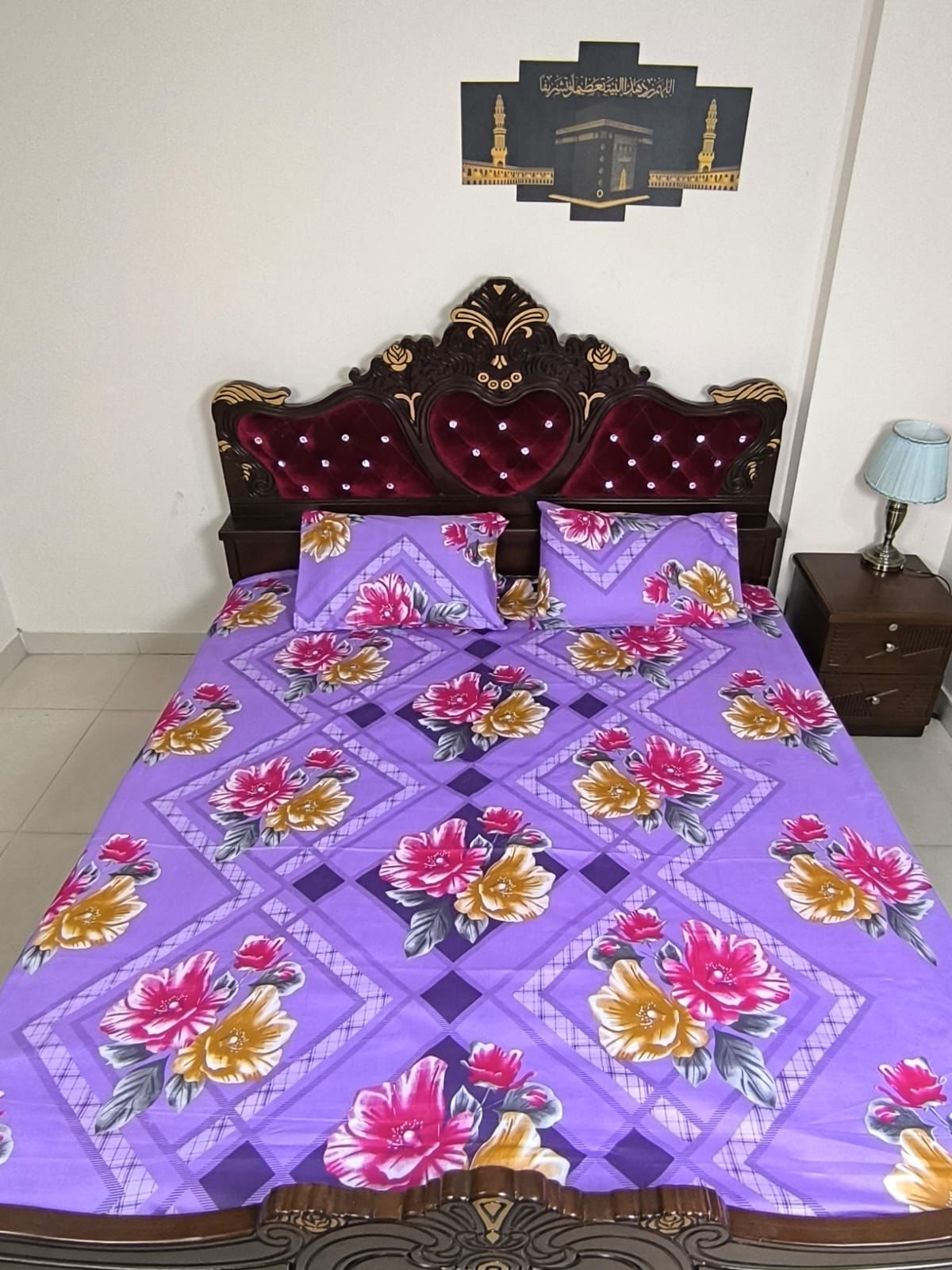 King Size Bed Sheet with Two Pillow Cover-BS-62