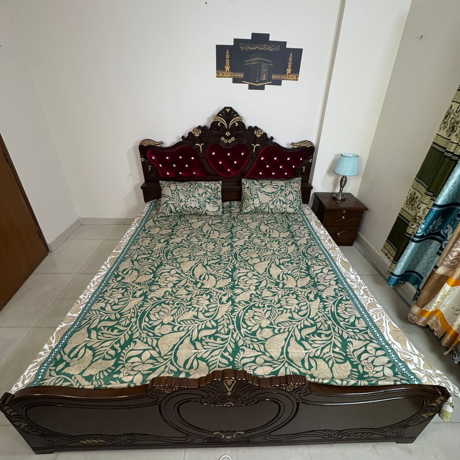 King Size Bed Sheet with Two Pillow Cover-BS-43