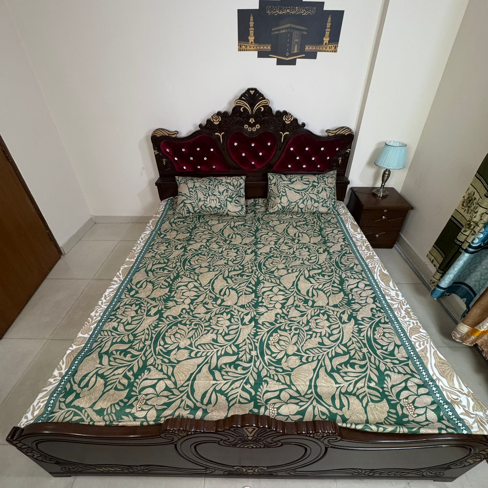 King Size Bed Sheet with Two Pillow Cover-BS-43