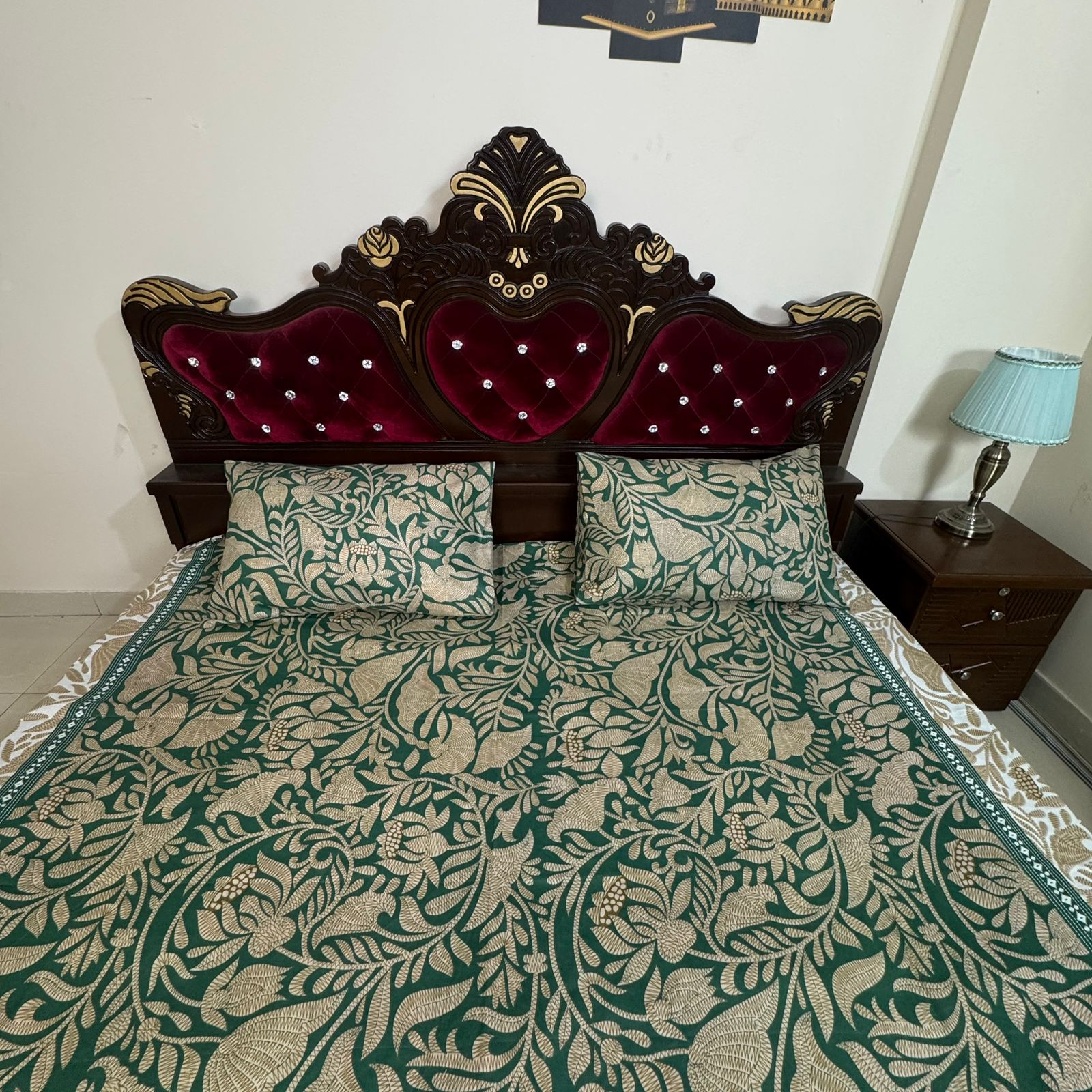 King Size Bed Sheet with Two Pillow Cover-BS-43