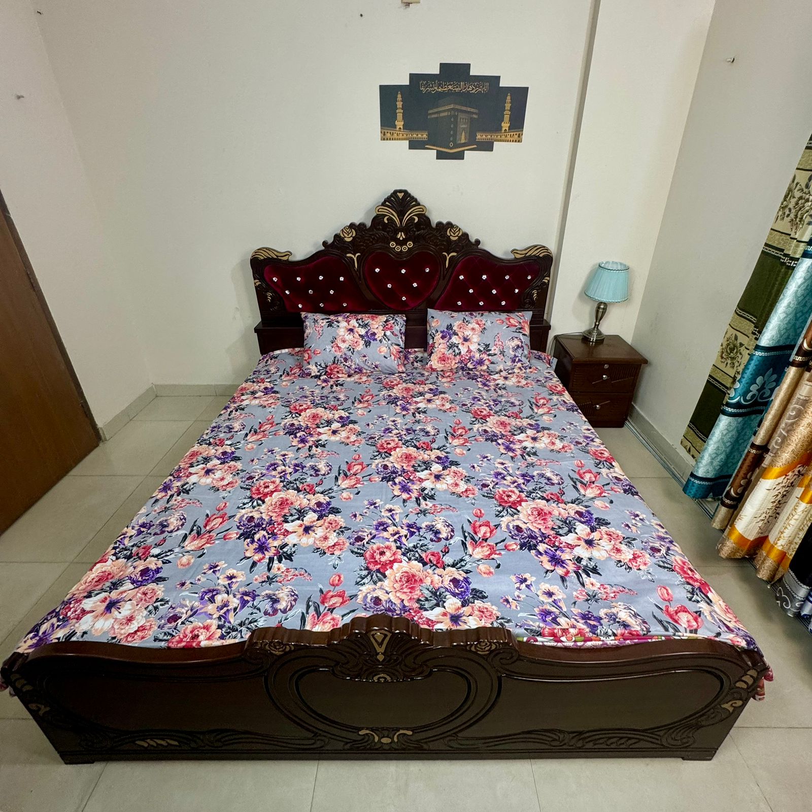 King Size Bed Sheet with Two Pillow Cover-BS-46