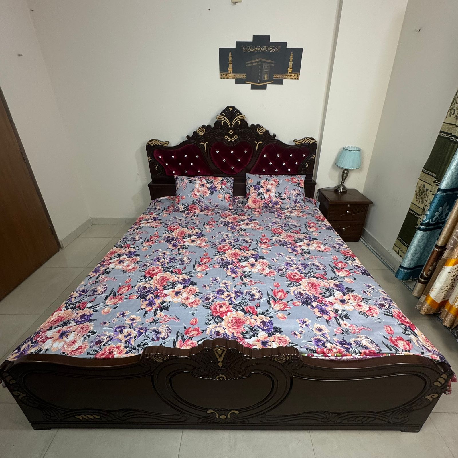 King Size Bed Sheet with Two Pillow Cover-BS-46