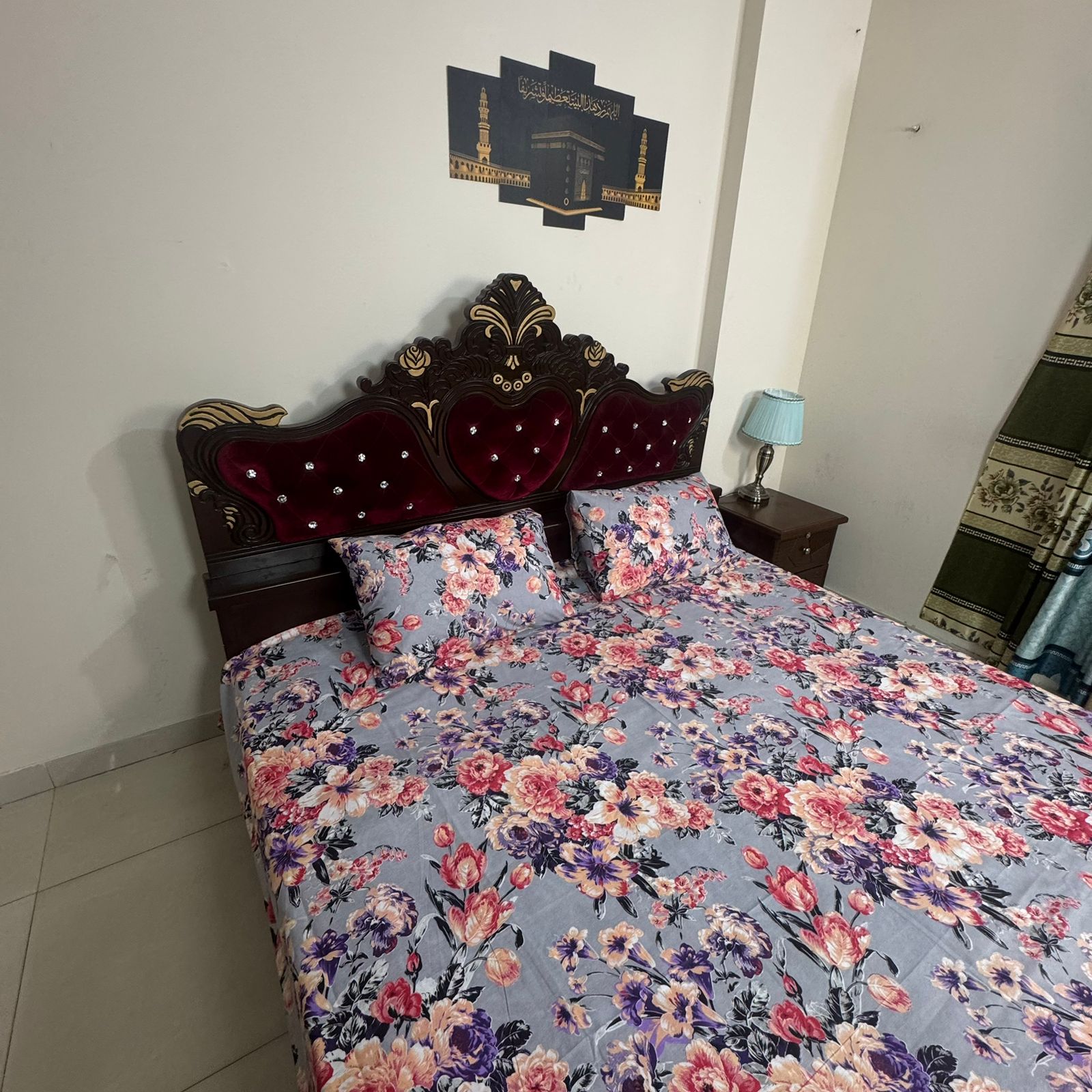 King Size Bed Sheet with Two Pillow Cover-BS-46