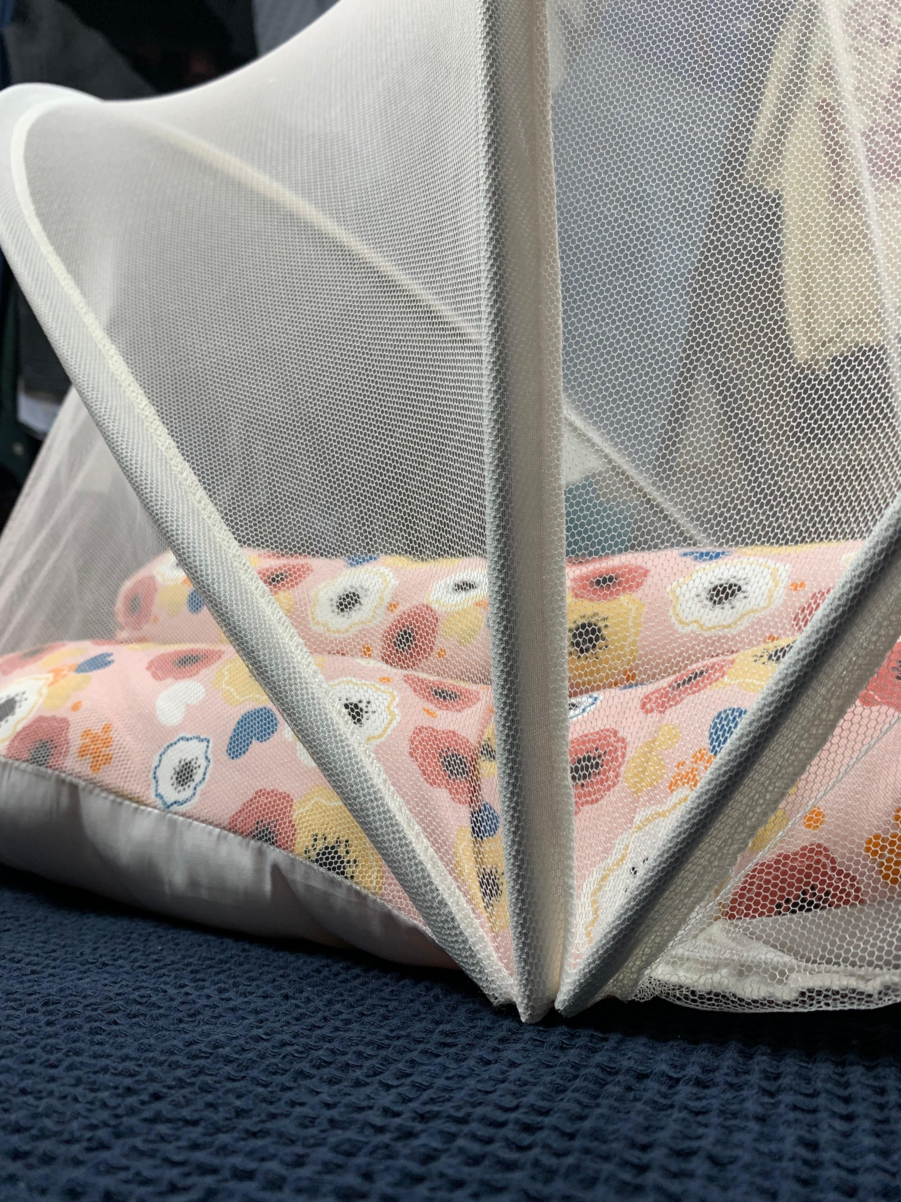 New Born Baby's Premium Quality Bedding Set With Protective Mosquito Net And Pillow