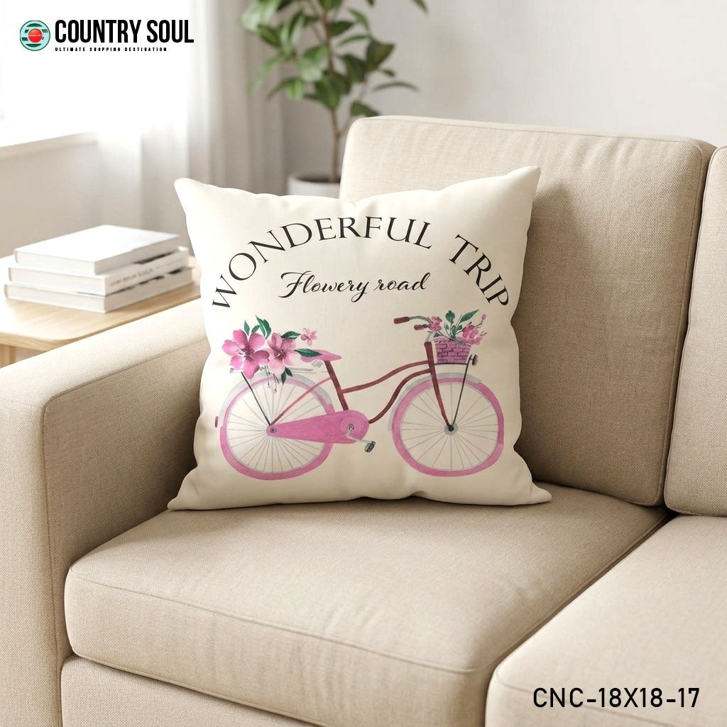 Decorative Cushion Cover 18x18 Inch, Design-17