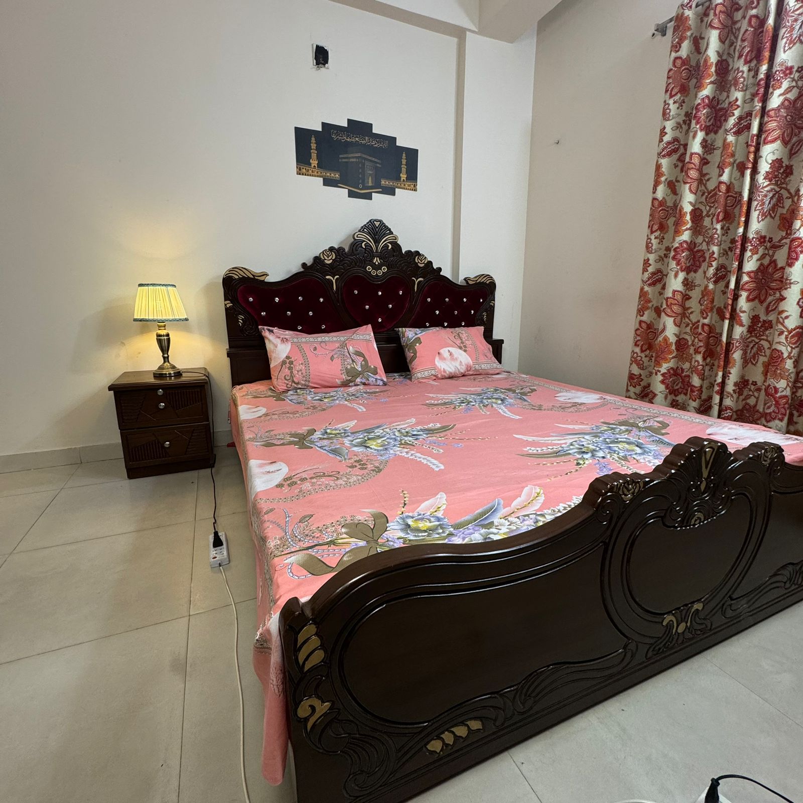 King Size Bed Sheet with Two Pillow Cover-BS-38