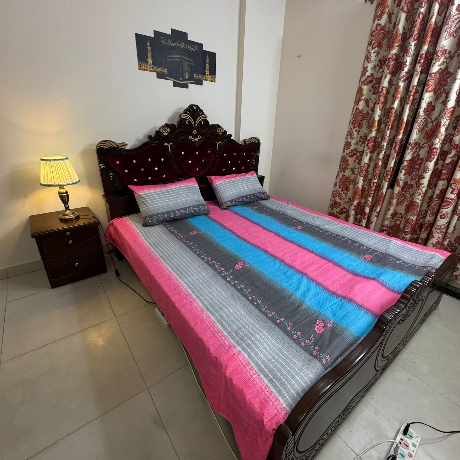 King Size Bed Sheet with Two Pillow Cover-BS-30