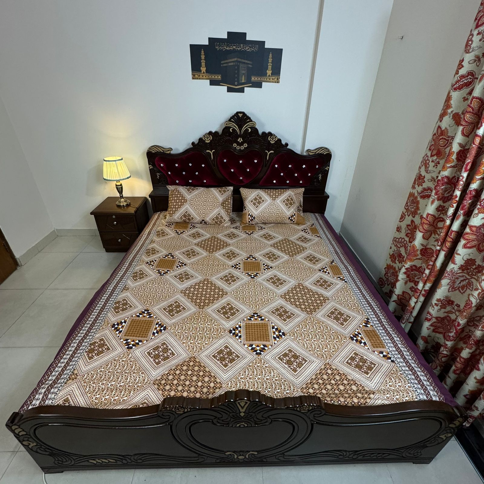 King Size Bed Sheet with Two Pillow Cover-BS-27