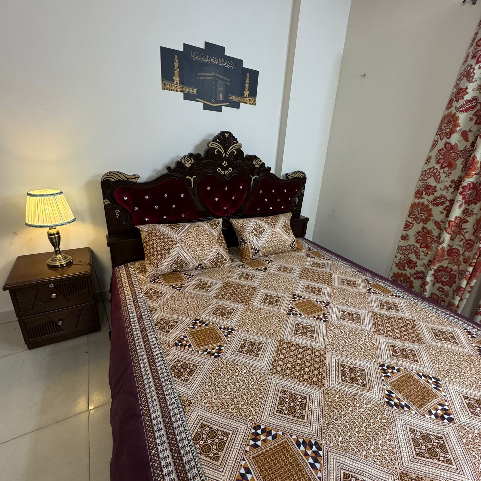 King Size Bed Sheet with Two Pillow Cover-BS-27