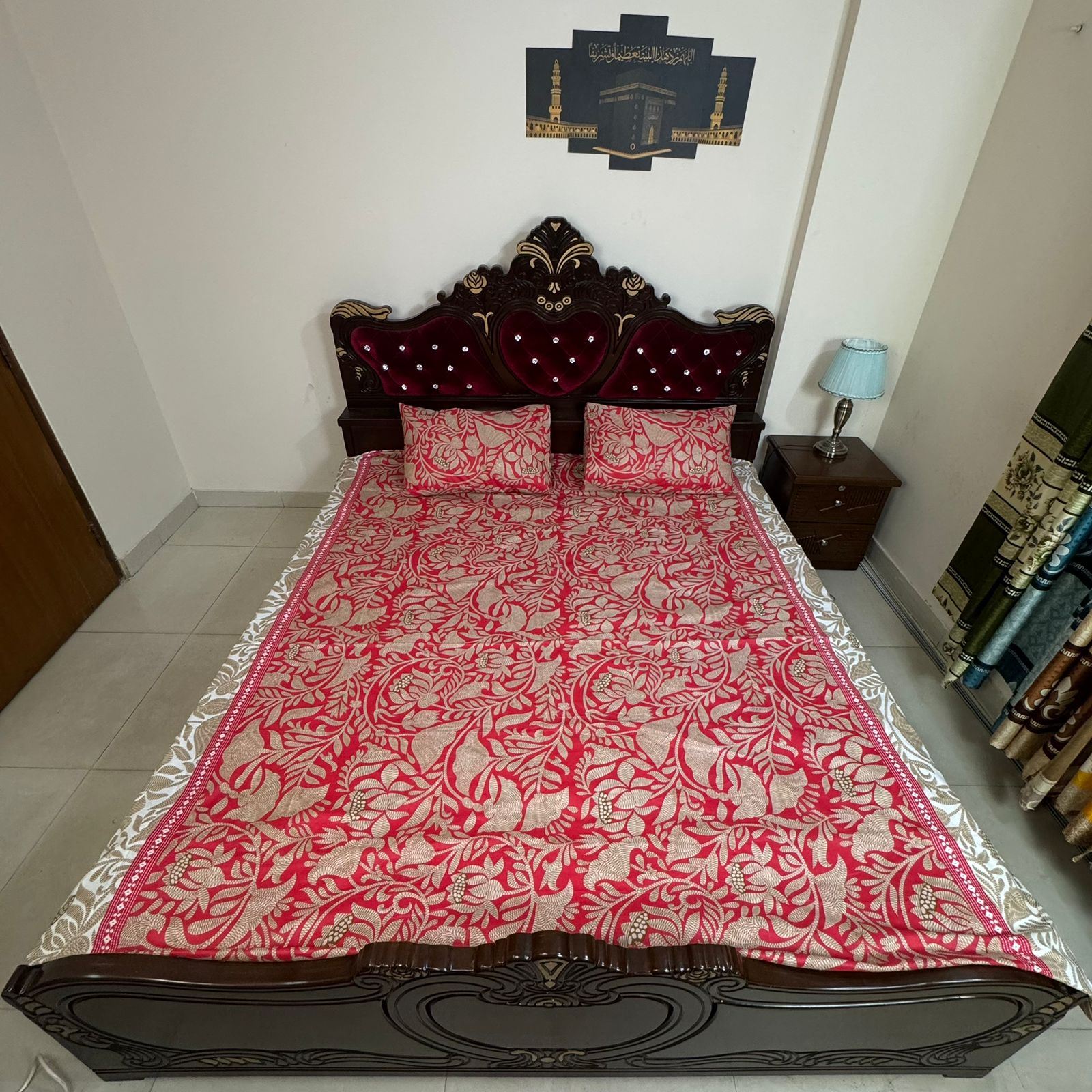 King Size Bed Sheet with Two Pillow Cover-BS-44