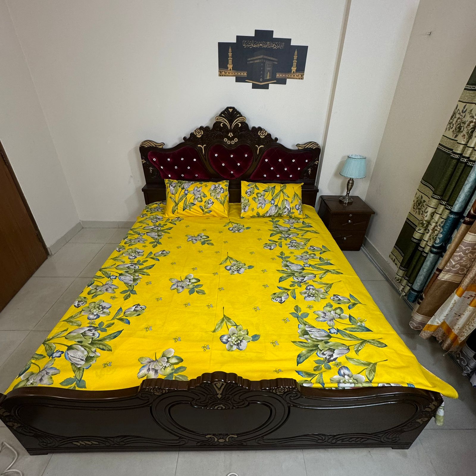 King Size Bed Sheet with Two Pillow Cover-BS-42